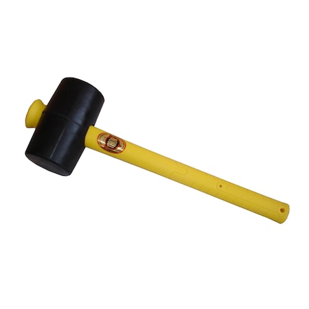 Thor THOR BLACK RUBBER MALLET (90 DEGREE SHORE A)-FIBERGLASS HANDLE TH61952FG